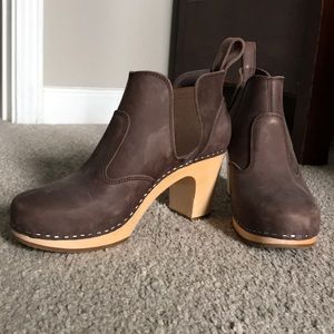 Swedish Hasbeens Toffel Chelsea Boot Brown sz 40